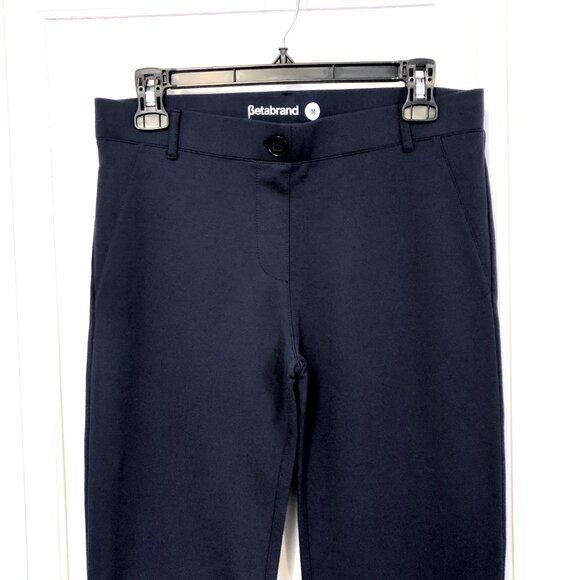 Betabrand Dress Pant Yoga Pants - Straight-Leg - Navy Medium Regular - Picture 3 of 8
